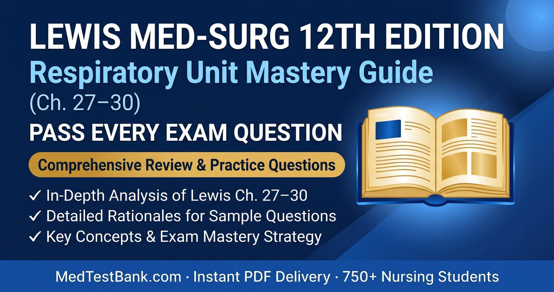 Lewis Med-Surg 12th Edition Respiratory Unit Mastery Guide (Ch. 27–30): Pass Every Exam Question