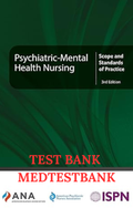 TEST BANK Psychiatric-Mental Health Nursing: Scope and Standards of Practice, 3rd Edition